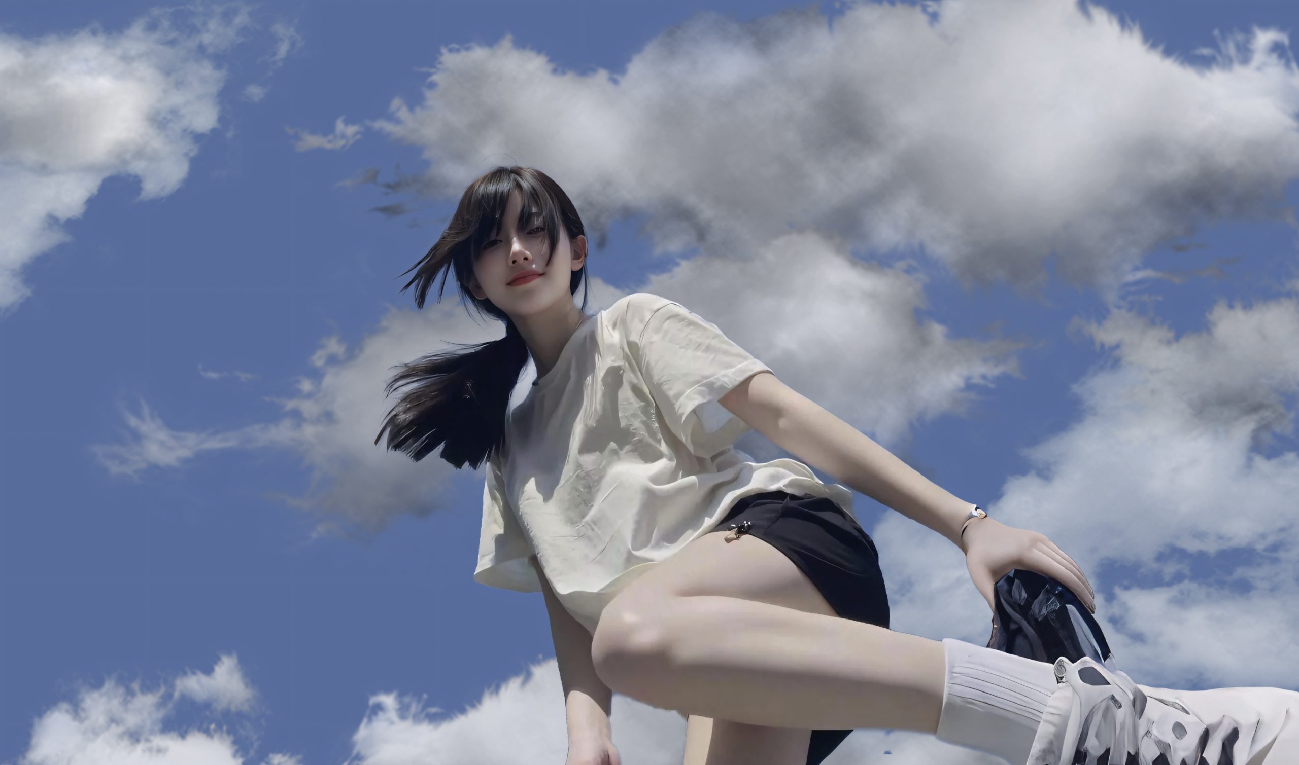 【哲风壁纸】户外-活力少女-清新